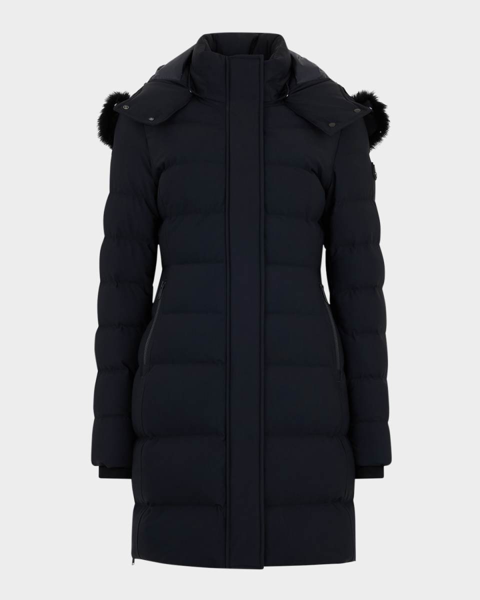 Watershed 3 Down Parka with Detachable Hood & Shearling Trim